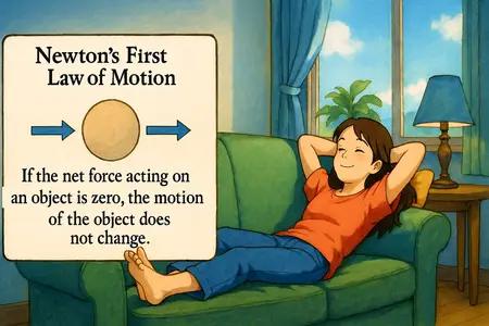 Newtons first law of motion Simple Definition