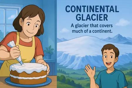 continental glacier Simple Definition