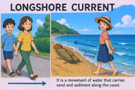 longshore current Simple Definition