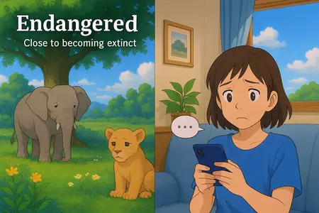 Watch endangered Simple Definition