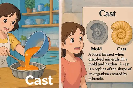 Watch cast Simple Definition