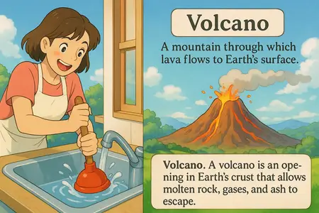 Watch volcano Simple Definition