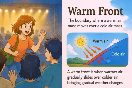 Watch warm front Simple Definition