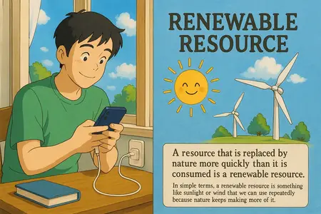 Watch renewable resource Simple Definition