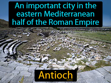 an important city in the eastern Mediterranean half of the Roman Empire