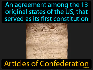 an agreement among the 13 original states of the US, that served as its first constitution