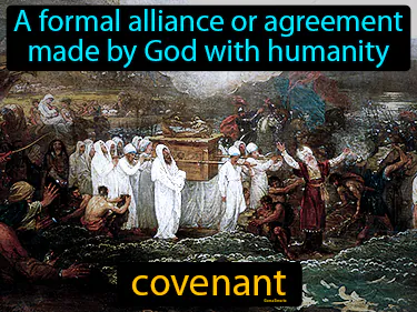 a formal alliance or agreement made by God with humanity