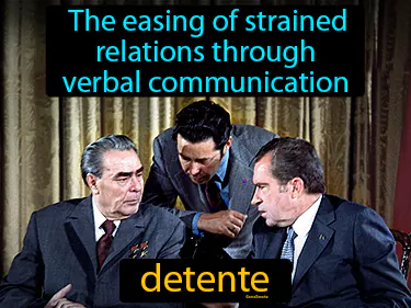 the easing of strained relations through verbal communication