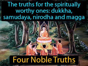 the truths for the spiritually worthy ones: dukkha, samudaya, nirodha and magga