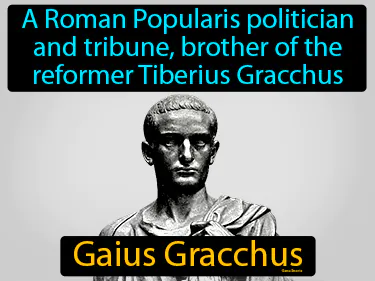 A Roman Popularis politician and tribune, brother of the reformer Tiberius Gracchus