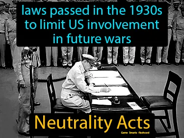 laws passed in the 1930s to limit US involvement in future wars