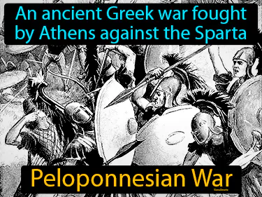 an ancient Greek war fought by Athens against the Sparta