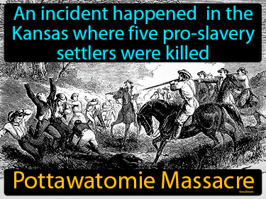 an incident happened in the Kansas where five pro-slavery settlers were killed