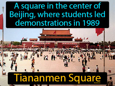 square in the center of Beijing, where students led demonstrations in 1989