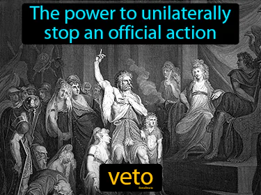 The power to unilaterally stop an official action