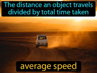 the distance an object travels divided by total time taken