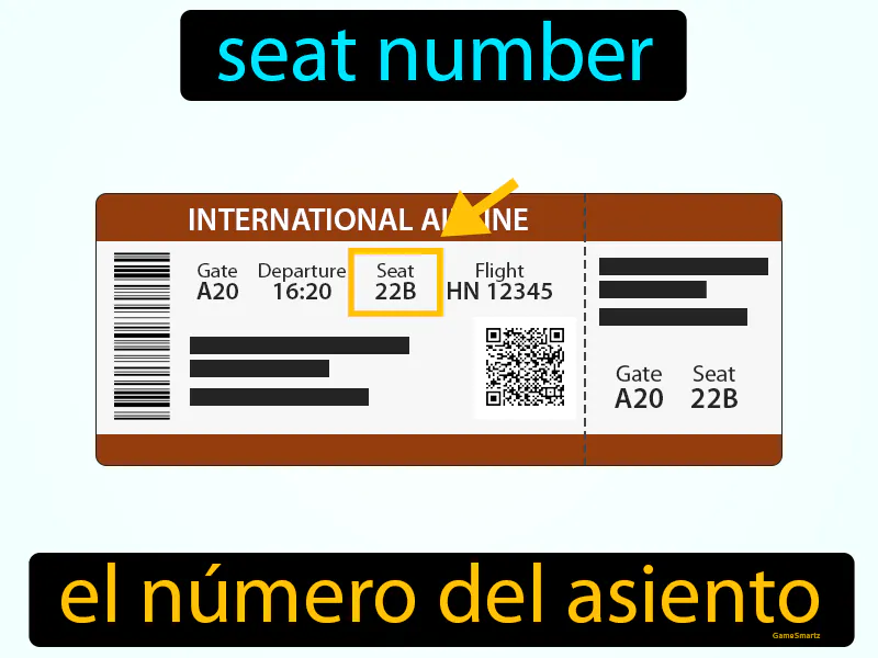 El Numero Del Asiento Definition